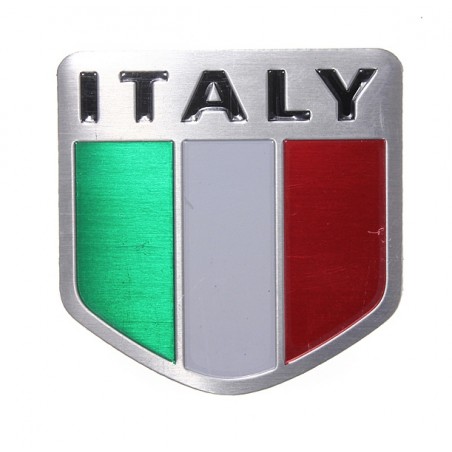 Bandeira italiana - emblema de metal da Itália - adesivo de carro