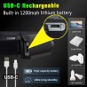 Farol de indução com bateria integrada - LED COB - recarregável USB - lanterna frontal