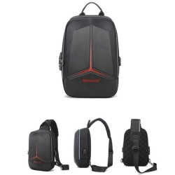 Bolsa de ombro anti-roubo com porta USB - crossbody - bolsa de peito em PVC