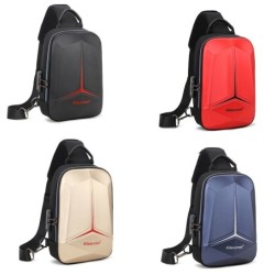 Bolsa de ombro anti-roubo com porta USB - crossbody - bolsa de peito em PVC