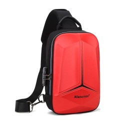 Bolsa de ombro anti-roubo com porta USB - crossbody - bolsa de peito em PVC