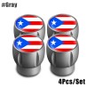 Bandeira de Porto Rico - tampas de válvula de pneu - universal - alumínio - 4 peças