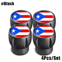 Puerto Rico flag - tire valve caps - universal - aluminum - 4 piecesValve caps