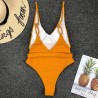 Fato de banho sexy com nervuras - monokini brasileiro - com cinto