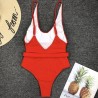 Fato de banho sexy com nervuras - monokini brasileiro - com cinto