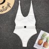 Fato de banho sexy com nervuras - monokini brasileiro - com cinto