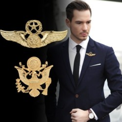 Broche da moda - alfinete - design europeu / americano - águia de duas cabeças