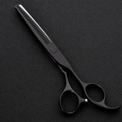 Conjunto de tesoura de cabeleireiro profissional - aço 440 japonês - 6 polegadas - edição preta - tesoura de cabelo - tesoura de