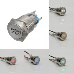 12V - 19mm - interruptor de metal - LED - partida do motor liga-desliga - interruptor do botão de ignição