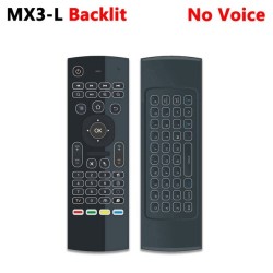 MX3-L com comando de voz - mouse aéreo - controle remoto Google Smart - retroiluminado