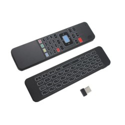 T3 6-Axis Gyro - Air Mouse - 2.4G - sem fio - 7 cores retroiluminado - Controle remoto inteligente - com teclado QWERTY