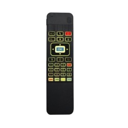 T3 6-Axis Gyro - Air Mouse - 2.4G - sem fio - 7 cores retroiluminado - Controle remoto inteligente - com teclado QWERTY