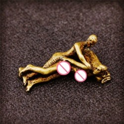 Mini figuras sensuais - posições sexuais - estátuas de latão vintage - 5 peças