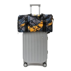 Bolsa de viagem elegante - com compartimento para sapatos - grande capacidade - à prova d'água - unissex - design de grafite