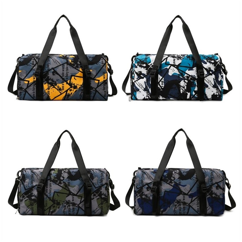 Bolsa de viagem elegante - com compartimento para sapatos - grande capacidade - à prova d'água - unissex - design de grafite