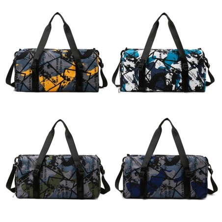 Bolsa de viagem elegante - com compartimento para sapatos - grande capacidade - à prova d'água - unissex - design de grafite