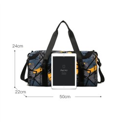 Bolsa de viagem elegante - com compartimento para sapatos - grande capacidade - à prova d'água - unissex - design de grafite