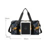 Bolsa de viagem elegante - com compartimento para sapatos - grande capacidade - à prova d'água - unissex - design de grafite