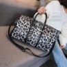 Bolsa de viagem elegante - grande capacidade - impressão de leopardo