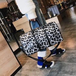 Bolsa de viagem elegante - grande capacidade - impressão de leopardo