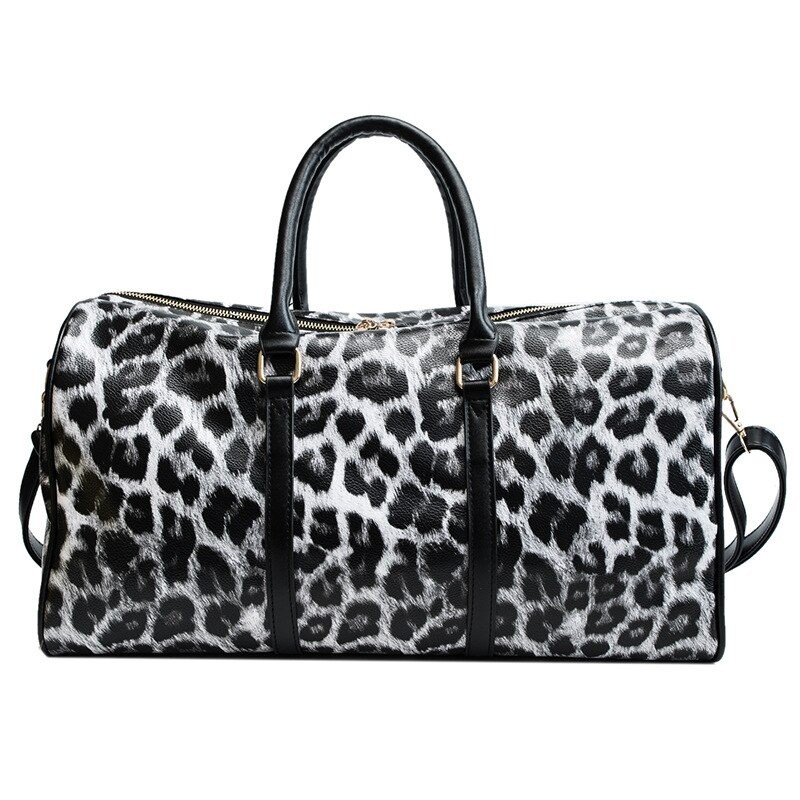 Bolsa de viagem elegante - grande capacidade - impressão de leopardo
