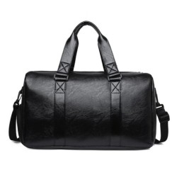 Bolsa de couro para viagem / esporte na moda - com compartimento para sapatos - grande capacidade