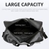 Fashionable travel / sport leather bag - with shoe compartment - large capacityBags