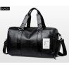 Fashionable travel / sport leather bag - with shoe compartment - large capacityBags