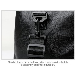 Fashionable travel / sport leather bag - with shoe compartment - large capacityBags