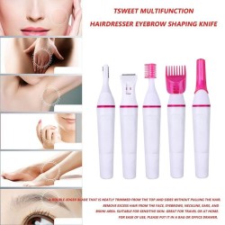 5 In 1 women's electric epilator - trimmer - hair removal - eyebrows - bikini - legs - armpitsHair trimmers