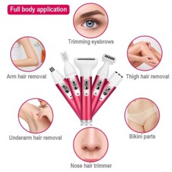 5 in 1 electric women epilator - nose trimmer - eyebrows - legs - armpits - bikiniShaving