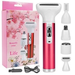 5 in 1 electric women epilator - nose trimmer - eyebrows - legs - armpits - bikiniShaving