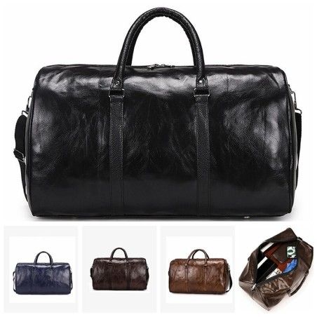 Bolsa de viagem / esporte na moda - couro - grande capacidade