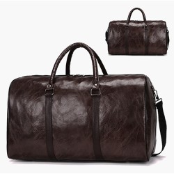 Bolsa de viagem / esporte na moda - couro - grande capacidade