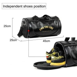 Stylish travel / sport shoulder bag - with shoe storage - large capacity - leatherBags