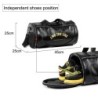 Stylish travel / sport shoulder bag - with shoe storage - large capacity - leatherBags