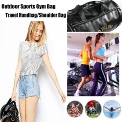 Stylish travel / sport shoulder bag - with shoe storage - large capacity - leatherBags