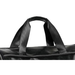 Stylish travel / sport shoulder bag - with shoe storage - large capacity - leatherBags