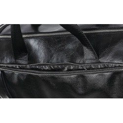Stylish travel / sport shoulder bag - with shoe storage - large capacity - leatherBags
