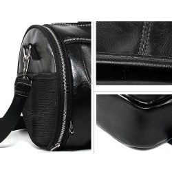 Stylish travel / sport shoulder bag - with shoe storage - large capacity - leatherBags