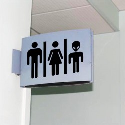 WC - bathroom - toilet entrance sign - funny vinyl stickerWall stickers