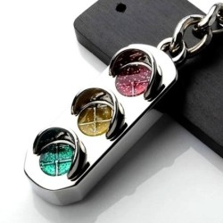 Chaveiro de metal criativo - design de semáforos