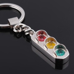 Chaveiro de metal criativo - design de semáforos