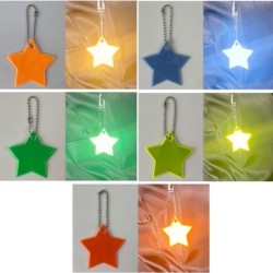 Porta-chaves refletor - segurança infantil - em forma de estrela - 10 peças