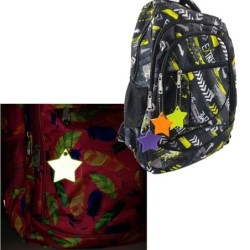 Porta-chaves refletor - segurança infantil - em forma de estrela - 10 peças
