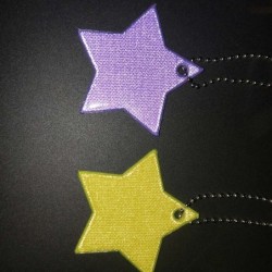 Chaveiro refletivo - em forma de estrela - segurança infantil - 5 peças