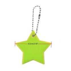 Chaveiro refletivo - em forma de estrela - segurança infantil - 5 peças
