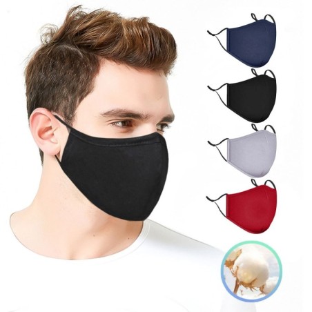 Máscaras faciais / bucais - reutilizáveis - antibacterianas - com filtro PM 2.5 - 4 peças