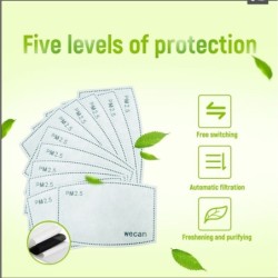 Máscaras faciais / bucais - reutilizáveis - antibacterianas - com filtro PM 2.5 - 4 peças