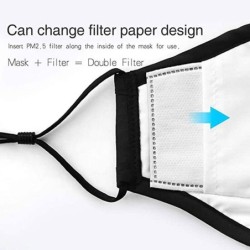 Máscaras faciais / bucais - reutilizáveis - antibacterianas - com filtro PM 2.5 - 4 peças